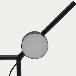 Kave Home Vloerlamp Orey Zwart met Verplaatsbare Spot