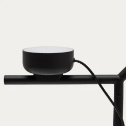 Kave Home Vloerlamp Orey Zwart met Verplaatsbare Spot