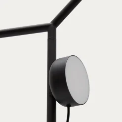 Kave Home Vloerlamp Orey Zwart met Verplaatsbare Spot
