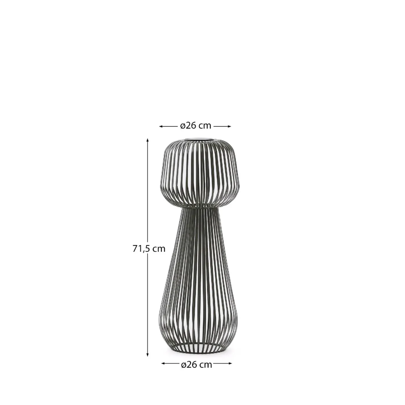 Kave Home Vloerlamp Reiba Groen op Zonne-Energie