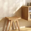 Kave Home Voetsteun Vicentina Massief Teakhout