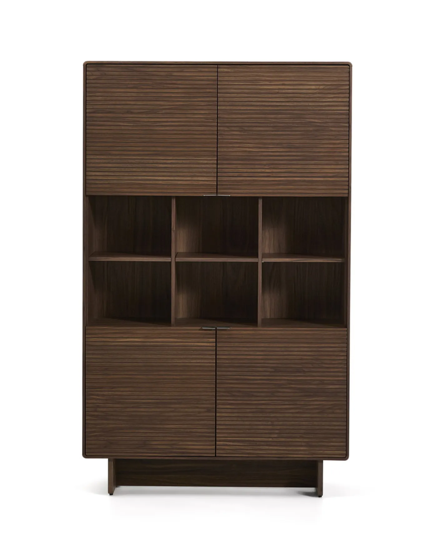 Kave Home Wandkast Norlen met 4 Deuren Walnootfineer 100x163cm