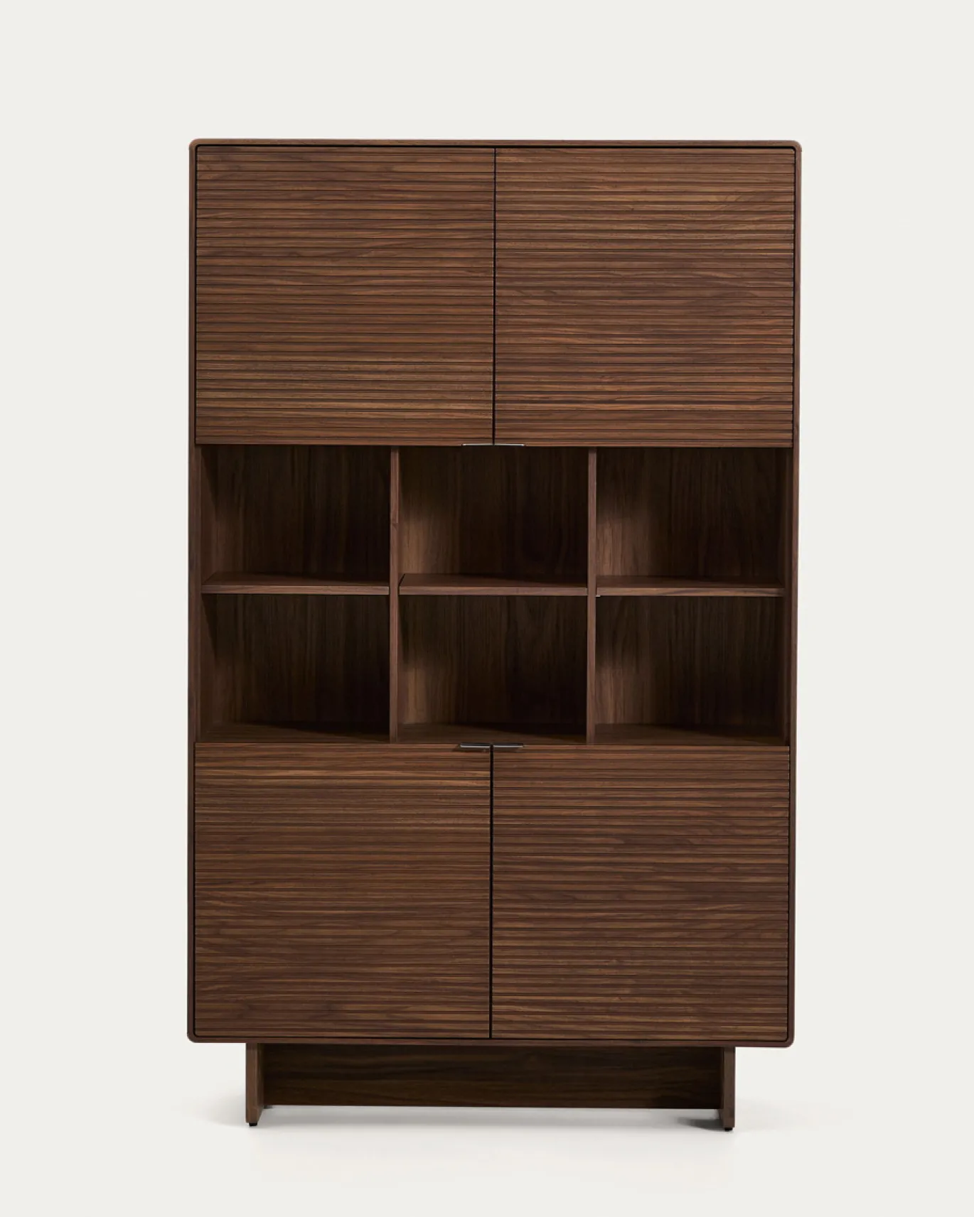 Kave Home Wandkast Norlen met 4 Deuren Walnootfineer 100x163cm