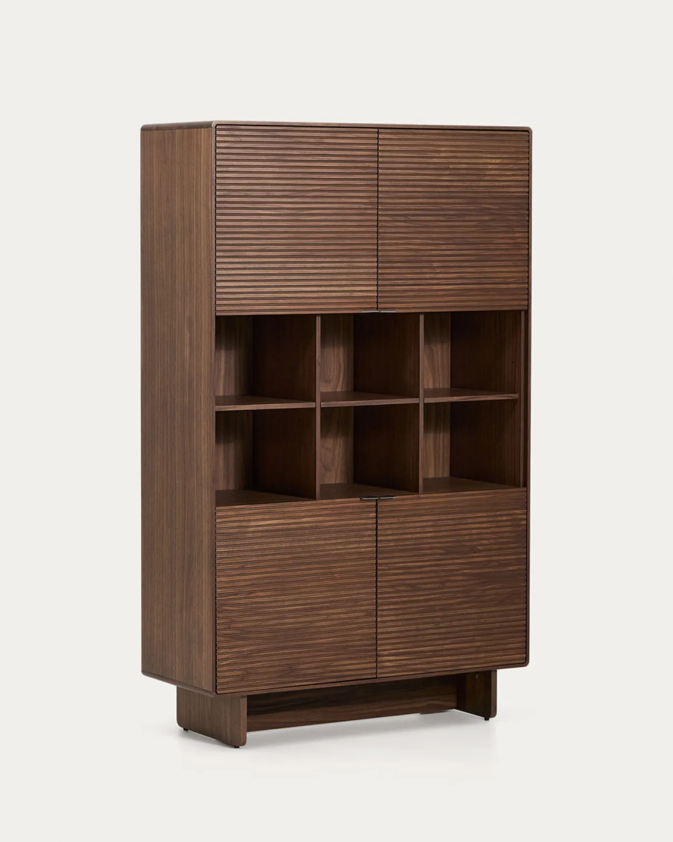 Kave Home Wandkast Norlen met 4 Deuren Walnootfineer 100x163cm
