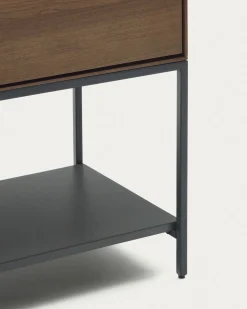 Kave Home Wandkast Vedrana 4-deurs Walnoot 97,5x160cm