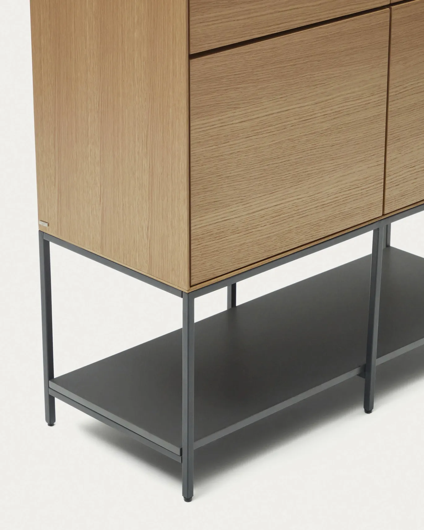 Kave Home Wandkast Vedrana 4-deurs Eiken 97,5x160cm