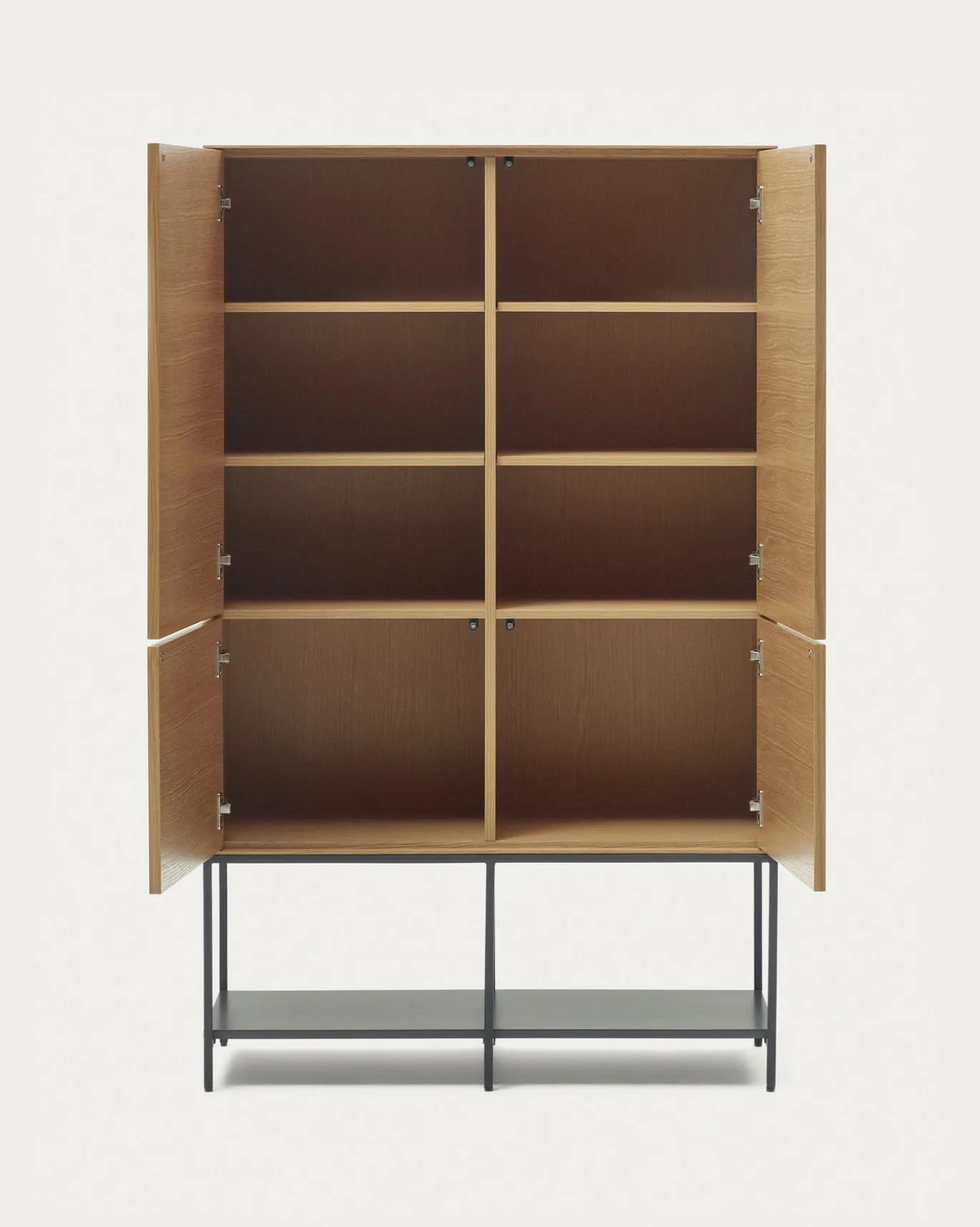 Kave Home Wandkast Vedrana 4-deurs Eiken 97,5x160cm
