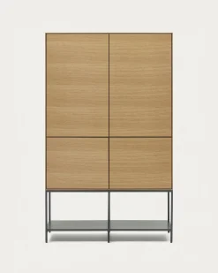 Kave Home Wandkast Vedrana 4-deurs Eiken 97,5x160cm