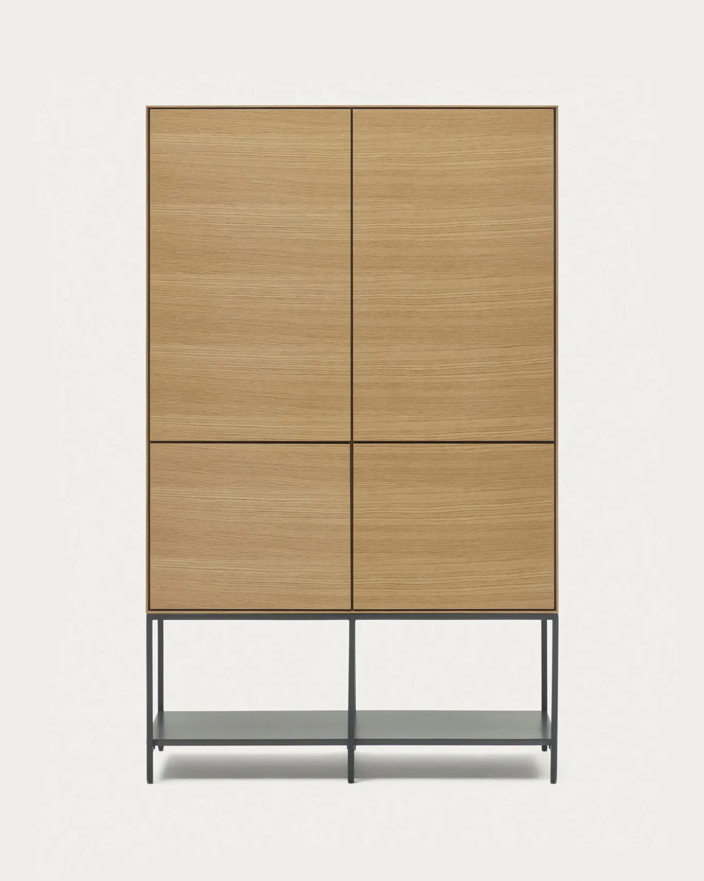 Kave Home Wandkast Vedrana 4-deurs Eiken 97,5x160cm