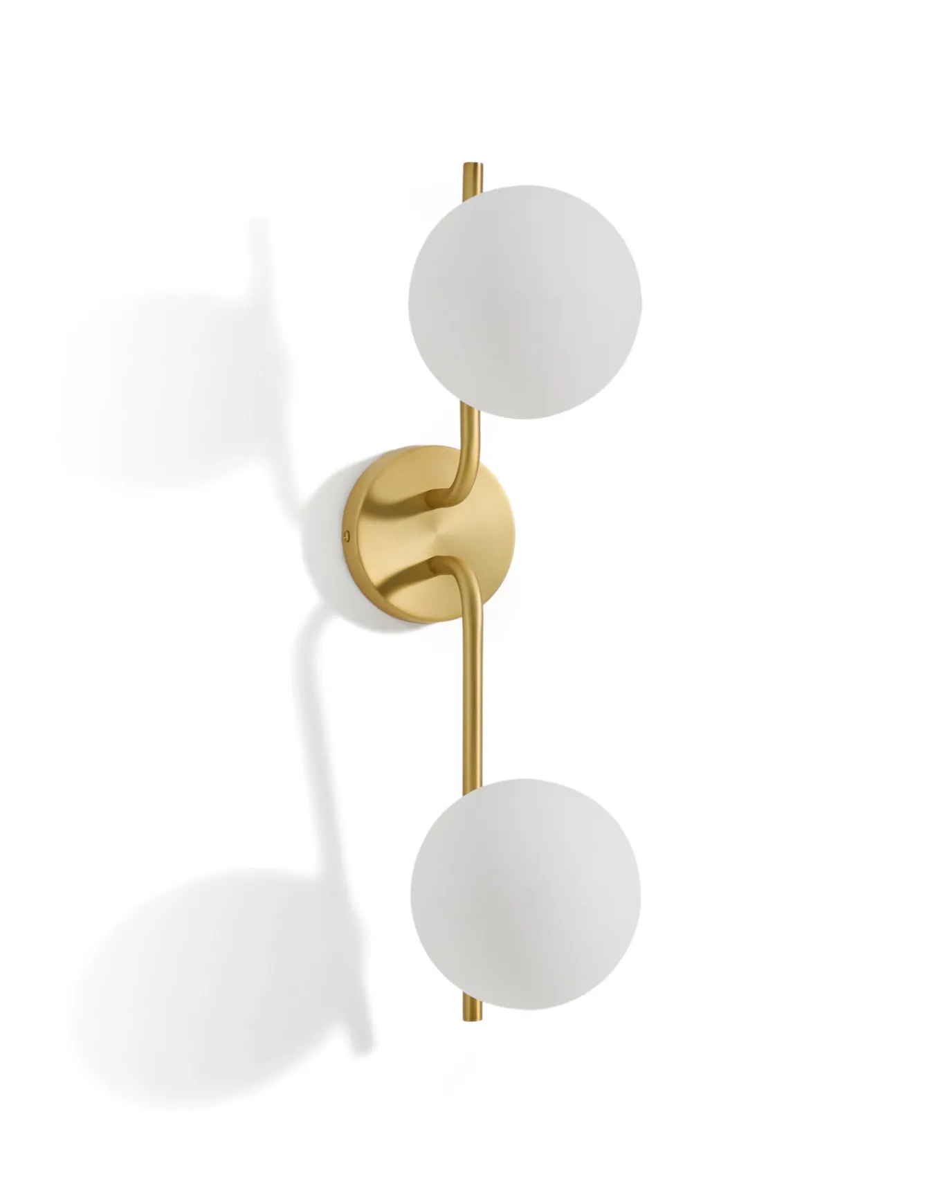 Kave Home Wandlamp Brisia Metaal Messing Glas Ø15cm