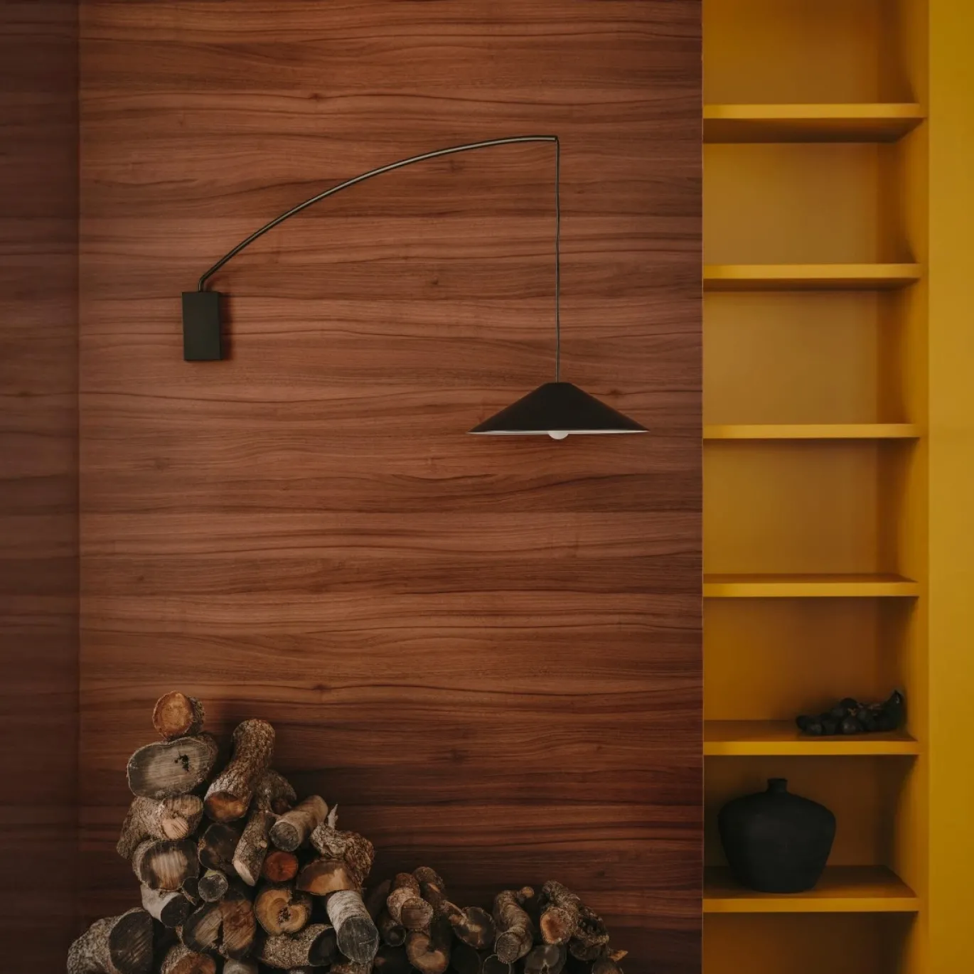 Kave Home Wandlamp Kally Zwart