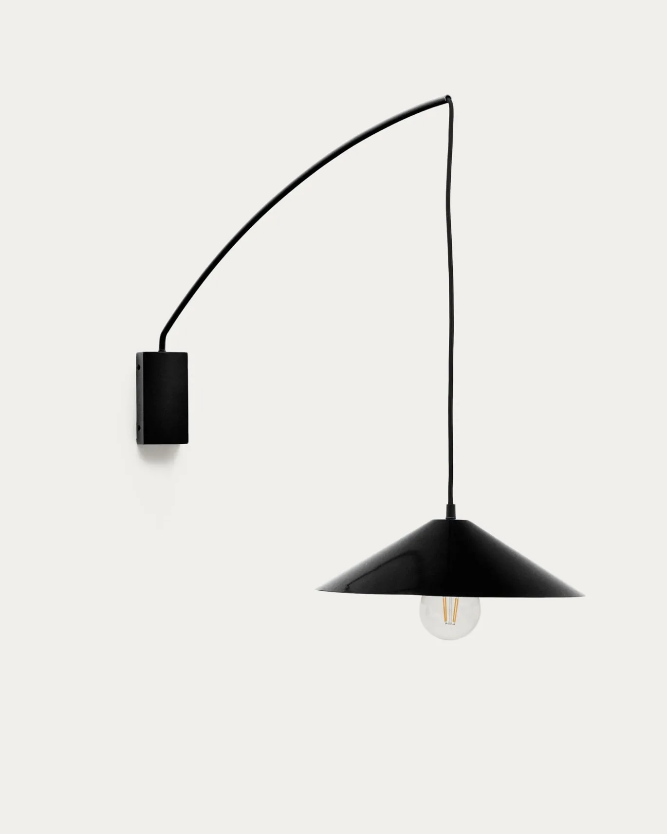 Kave Home Wandlamp Kally Zwart