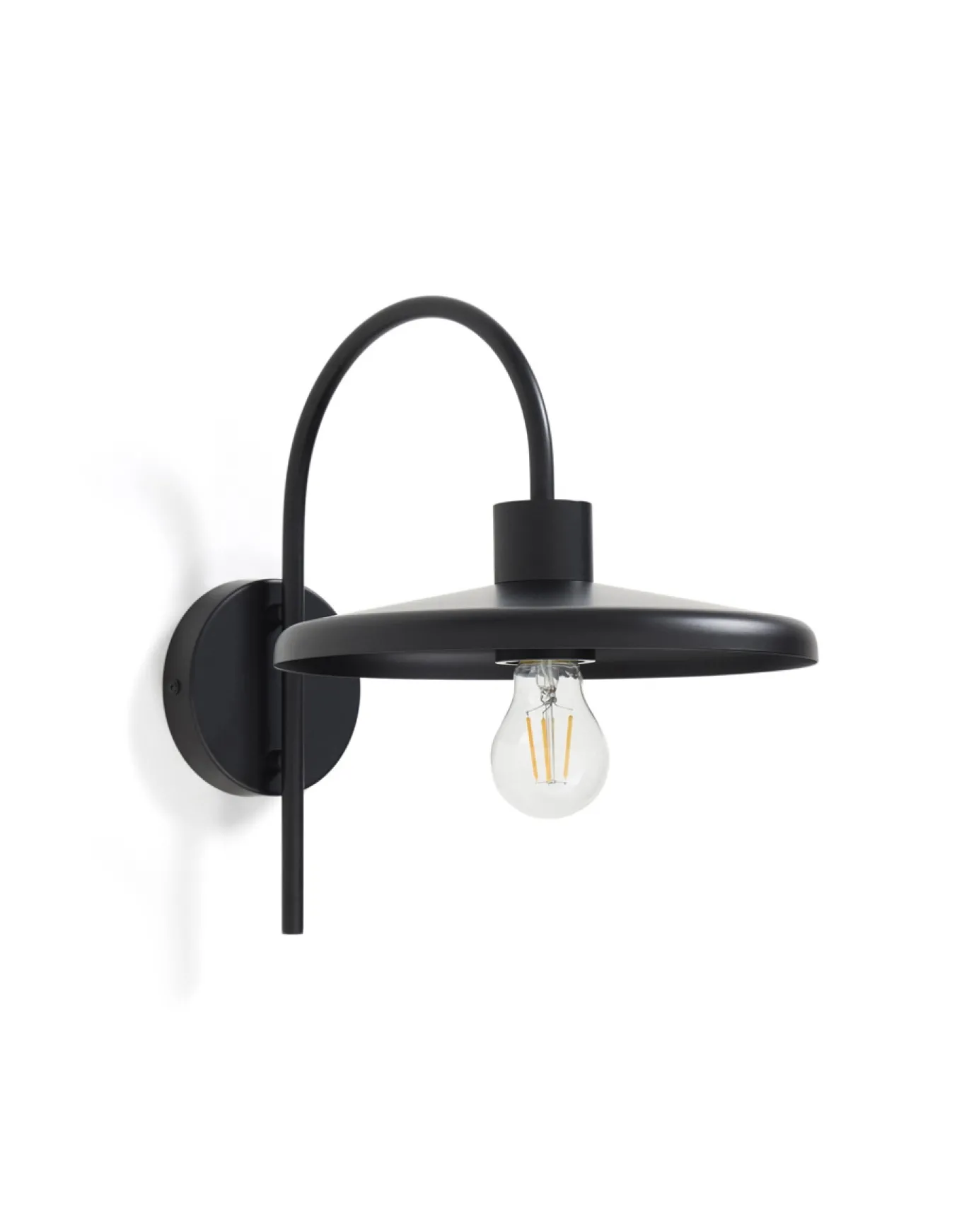 Kave Home Wandlamp Nuvira Gesatineerd Zwart Metaal