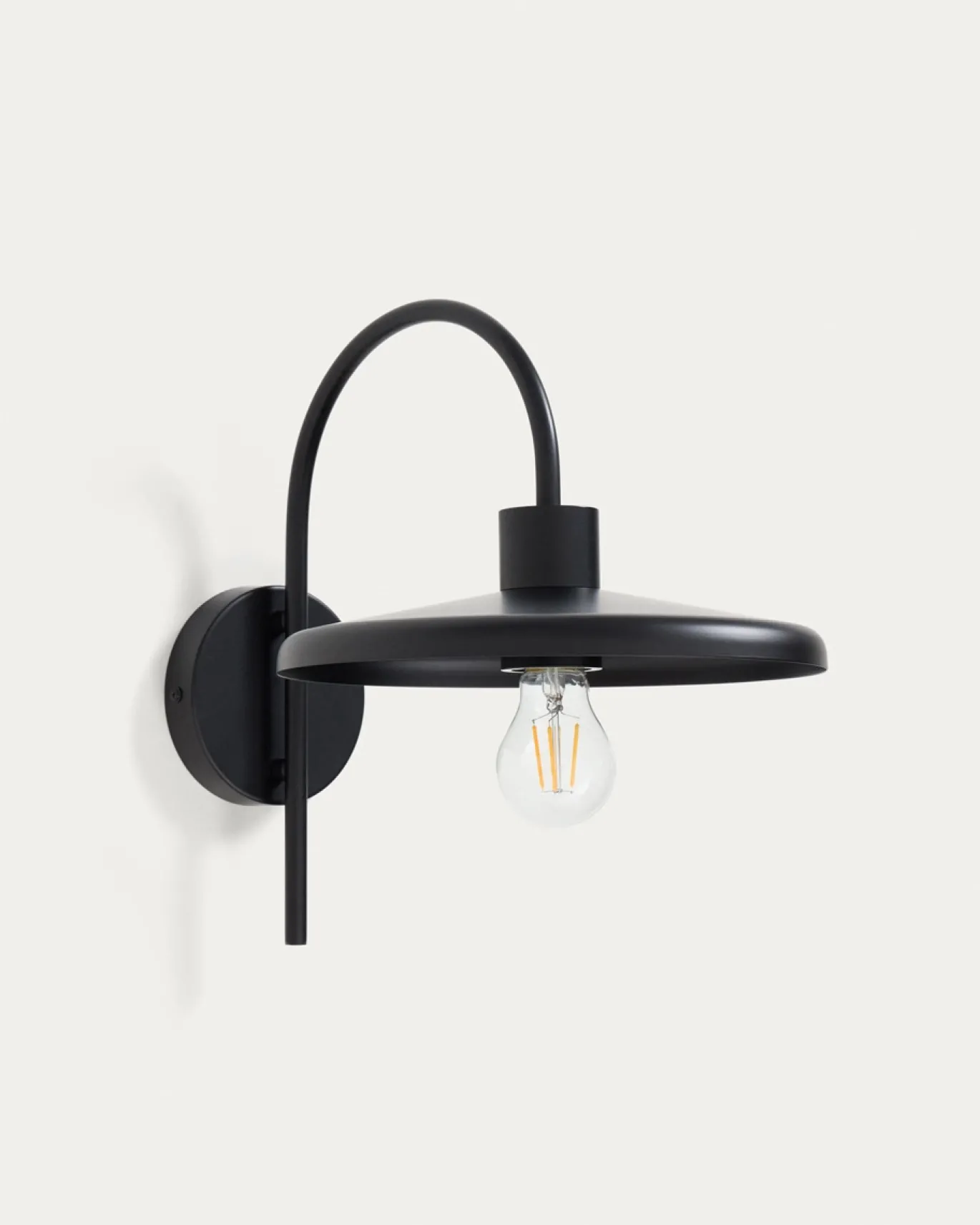 Kave Home Wandlamp Nuvira Gesatineerd Zwart Metaal