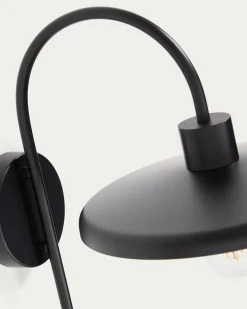 Kave Home Wandlamp Nuvira Gesatineerd Zwart Metaal