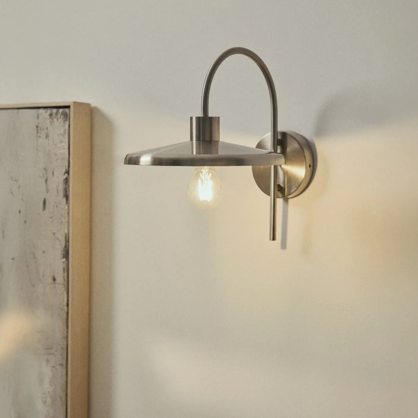 Kave Home Wandlamp Nuvira Zilver Geborsteld Metaal