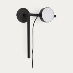 Kave Home Wandlamp Orey Zwart met Verplaatsbare Spot