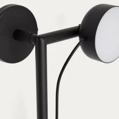 Kave Home Wandlamp Orey Zwart met Verplaatsbare Spot