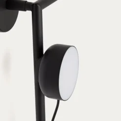 Kave Home Wandlamp Orey Zwart met Verplaatsbare Spot