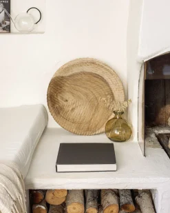 Kave Home Wandpaneel Melya Massief Houten Mungur Ø48cm