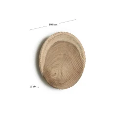 Kave Home Wandpaneel Melya Massief Houten Mungur Ø48cm