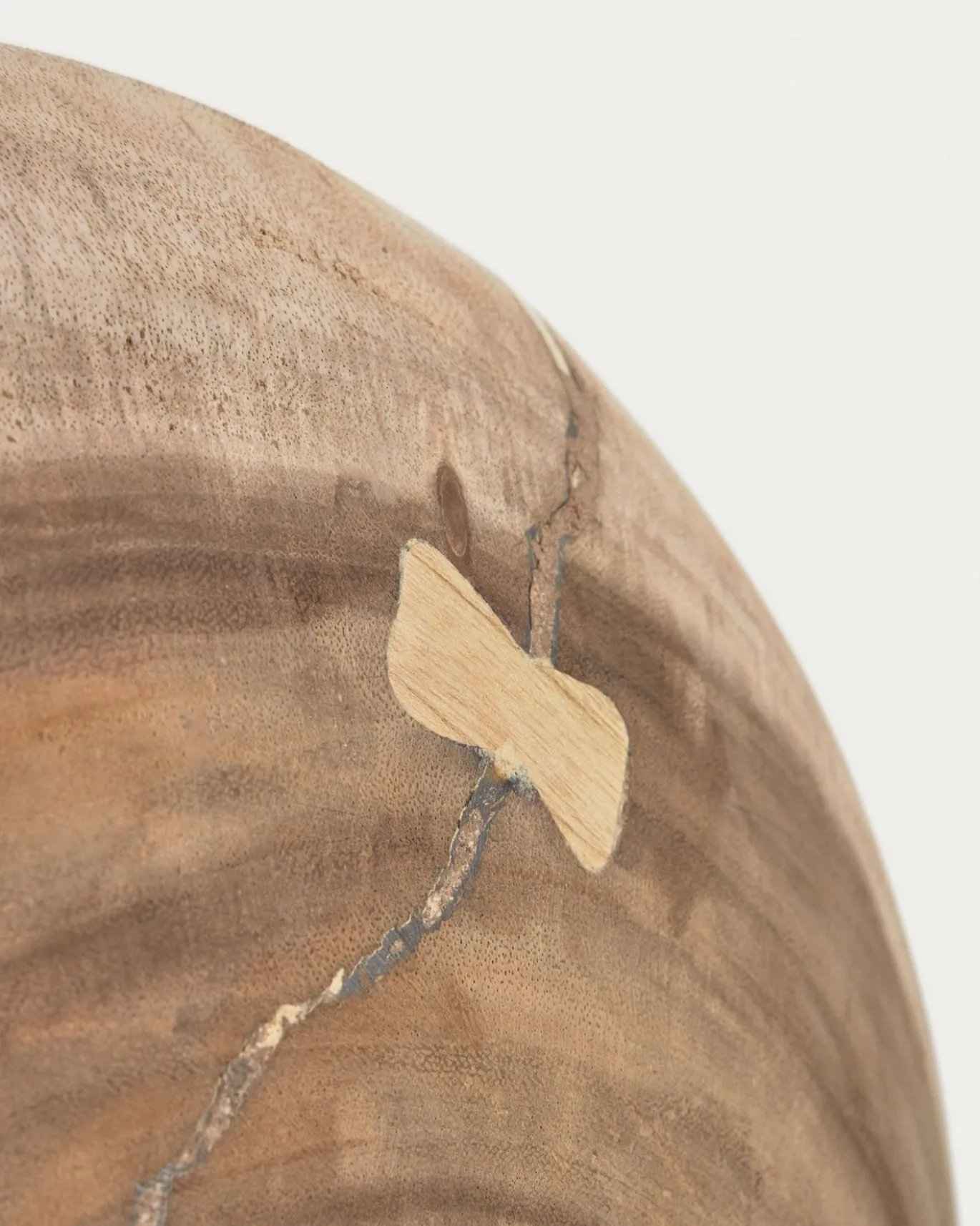 Kave Home Wandpaneel Melya Massief Houten Mungur Ø48cm