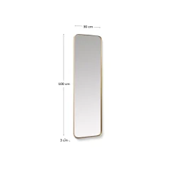Kave Home Wandspiegel Marco Goudkleurig Metaal 30x100cm