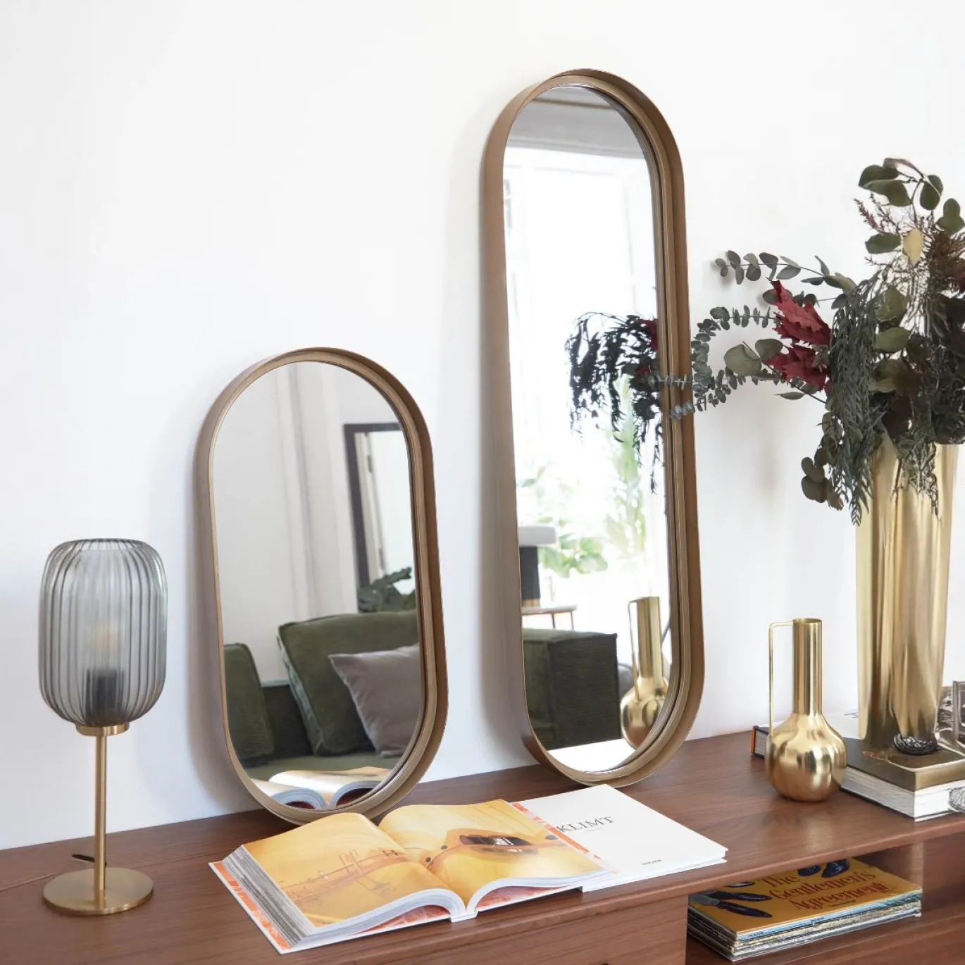 Kave Home Wandspiegel Tiare Goud 100cm