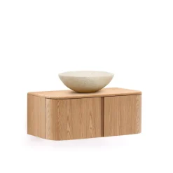 Kave Home Wastafelmeubel Salaya Essenfineer 90cm