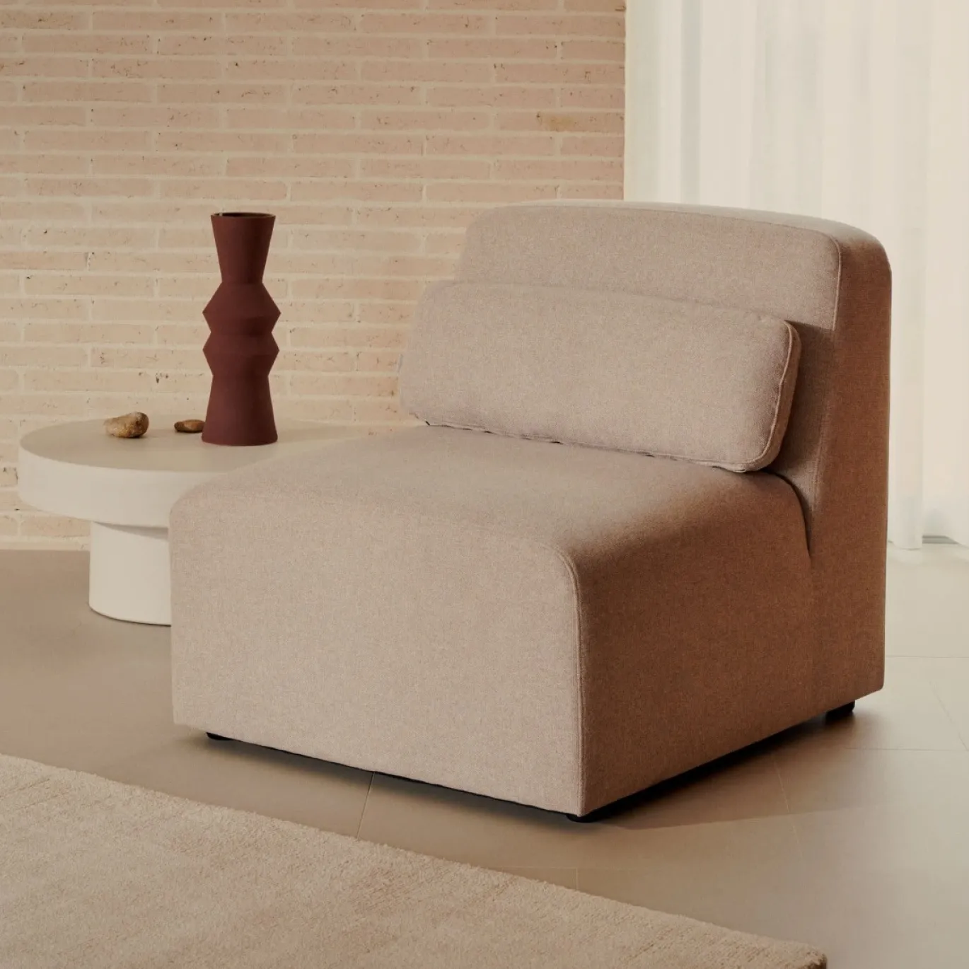 Kave Home Zitmodule Neom Beige 75cm