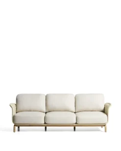 Kave Home 3-Zitsbank Alipa Acaciahout Beige 235cm