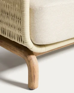 Kave Home 3-Zitsbank Alipa Acaciahout Beige 235cm