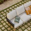 Kave Home 3-Zitsbank Alipa Acaciahout Grafiet/Beige 235cm