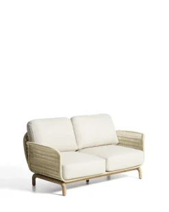 Kave Home 2-Zitsbank Alipa Acaciahout Beige 165cm