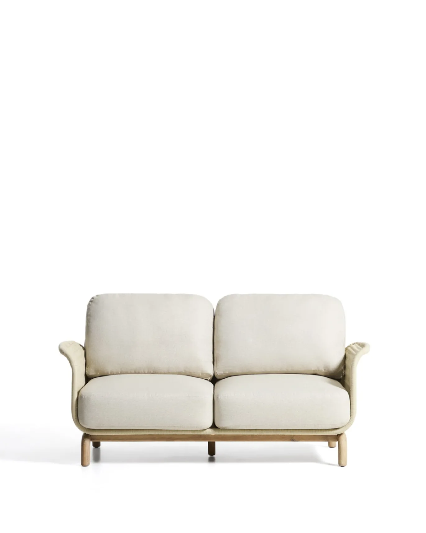 Kave Home 2-Zitsbank Alipa Acaciahout Beige 165cm