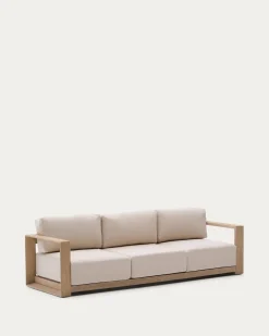 Kave Home 3-zitsbank Ambra Acaciahout 249cm