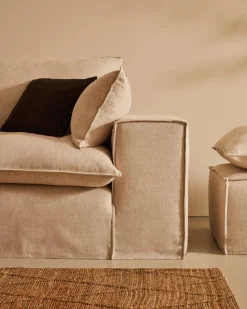Kave Home 3-zitsbank Anarela Beige Linnen 280cm