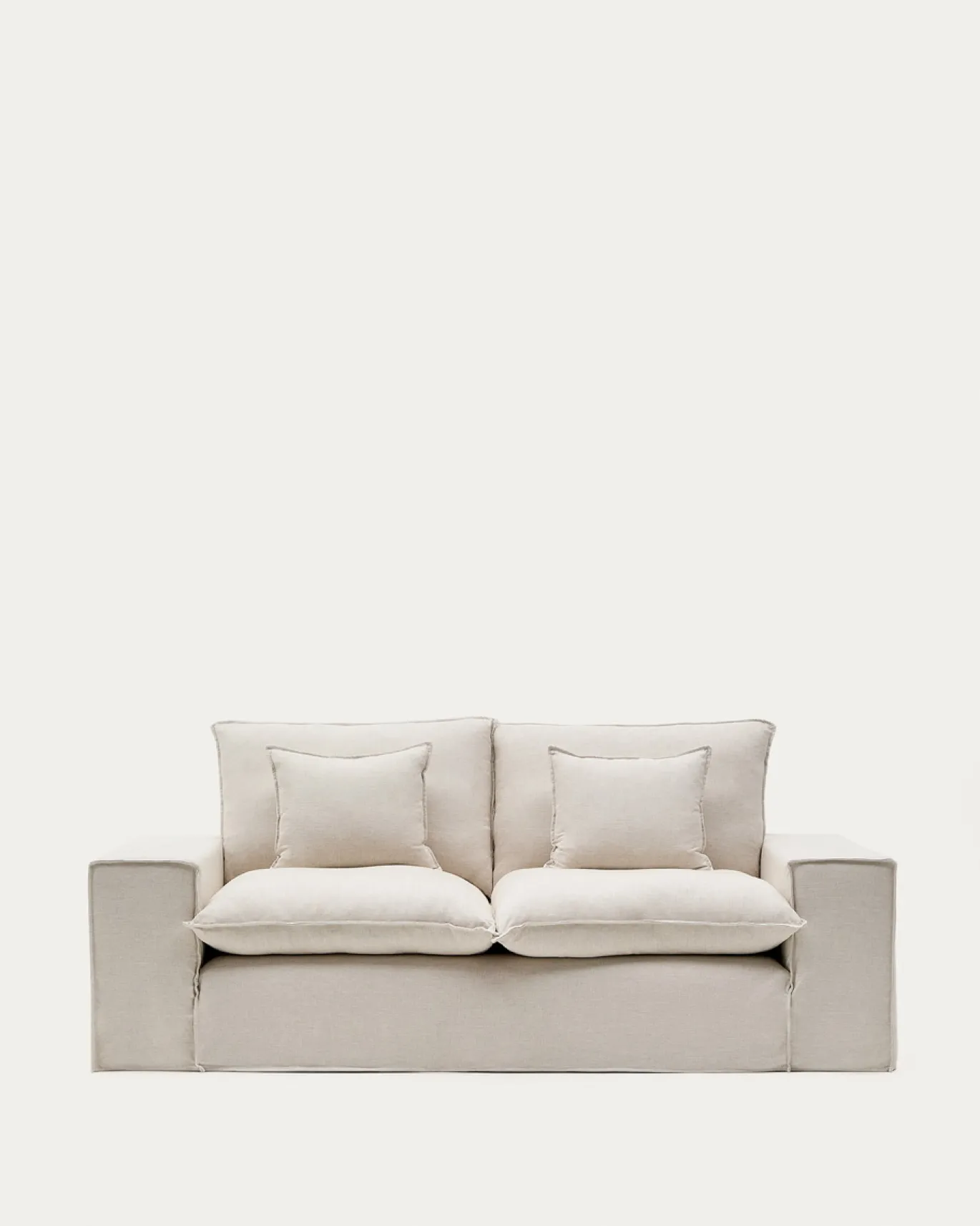 Kave Home 2-zitsbank Anarela Beige Linnen 240cm