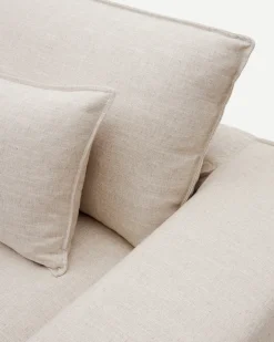 Kave Home 2-zitsbank Anarela Beige Linnen 240cm