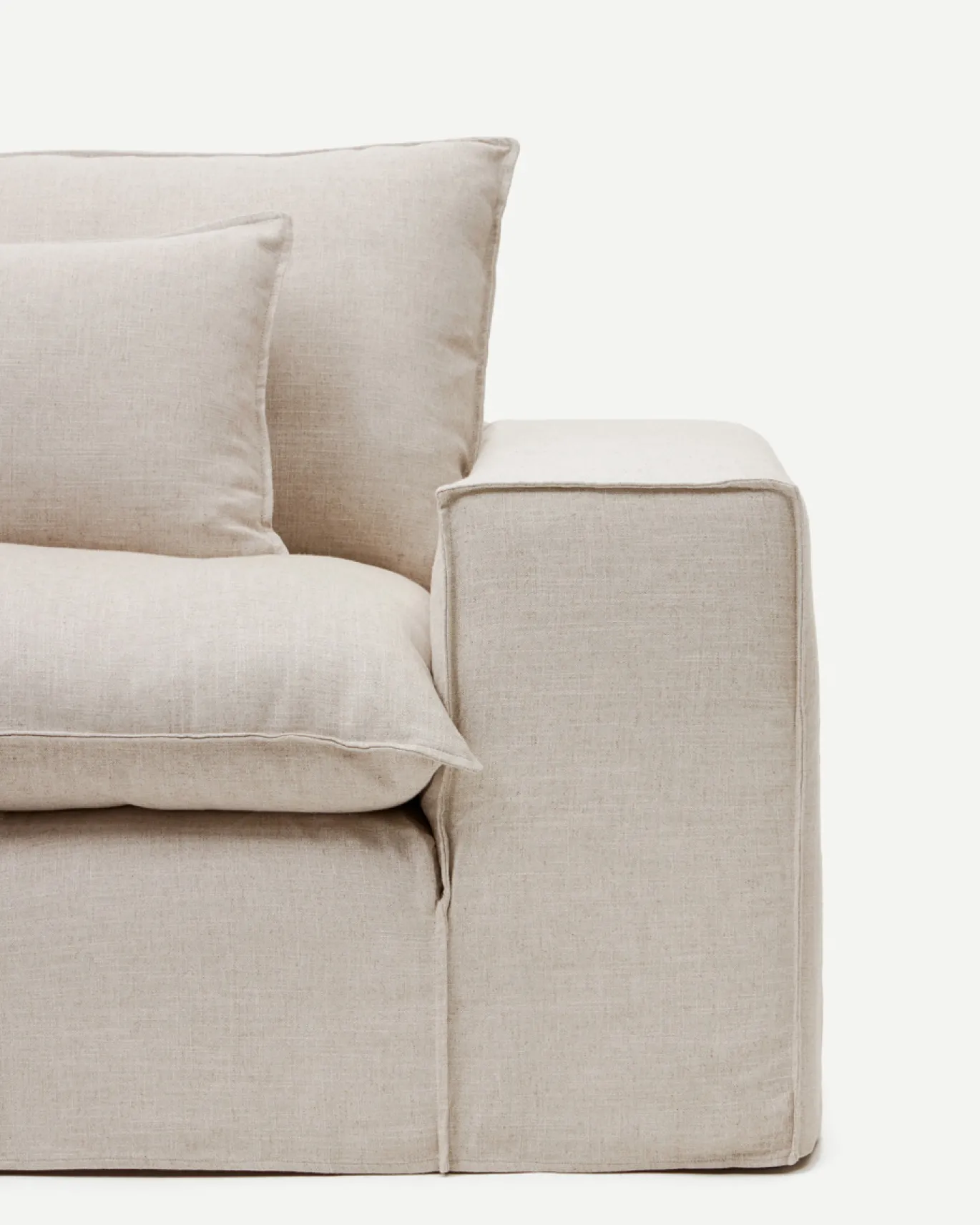 Kave Home 2-zitsbank Anarela Beige Linnen 240cm