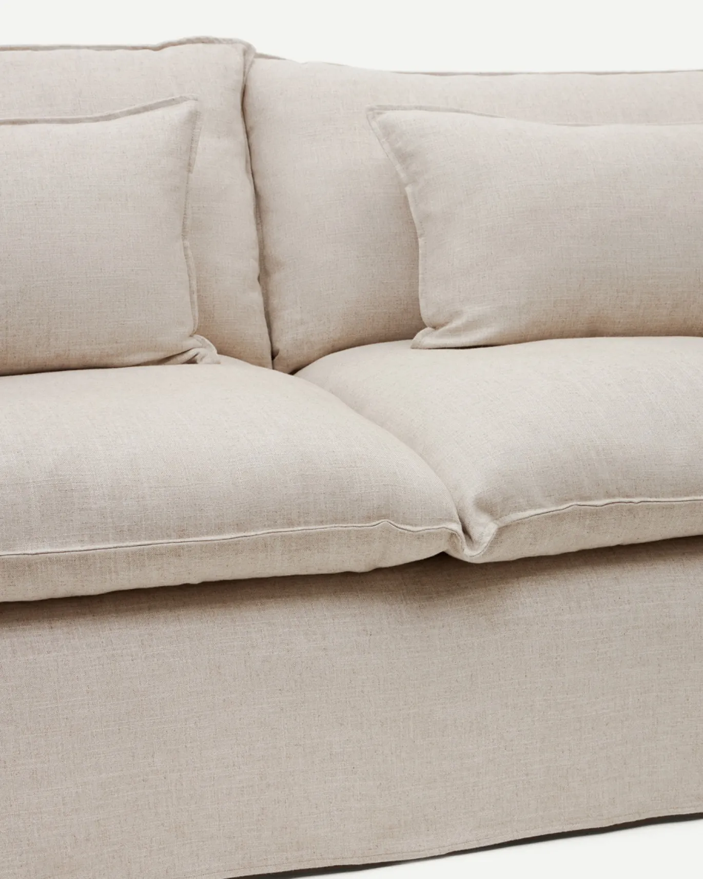 Kave Home 2-zitsbank Anarela Beige Linnen 240cm