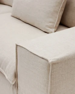 Kave Home 2-zitsbank Anarela Beige Linnen 240cm