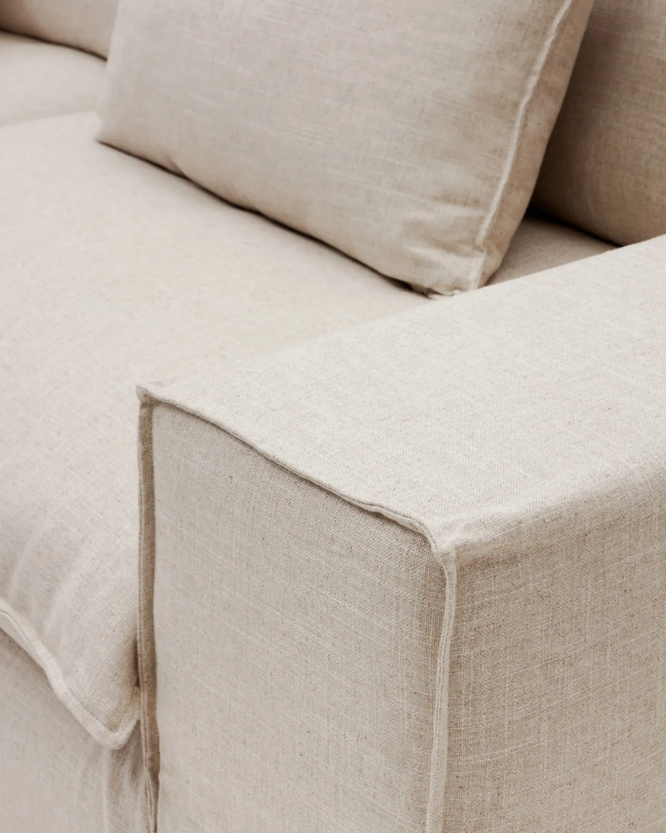 Kave Home 2-zitsbank Anarela Beige Linnen 240cm