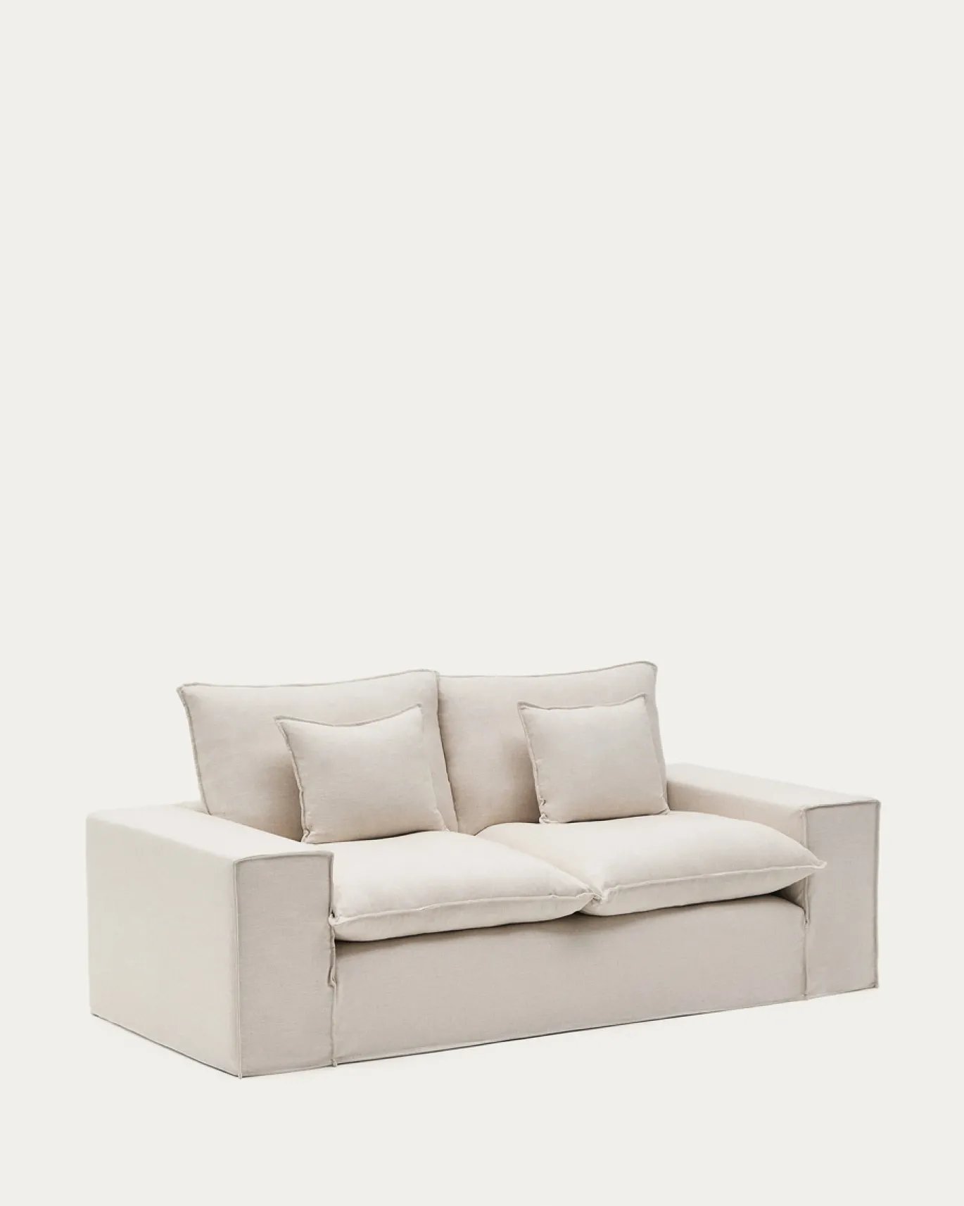 Kave Home 2-zitsbank Anarela Beige Linnen 240cm