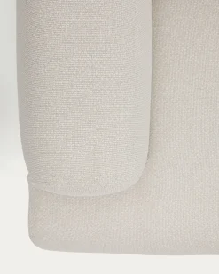 Kave Home 2-zitsbank Aurum Ecru Chenille En Matgrijs Metaal 214cm