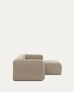 Kave Home 2-zitsbank Blok Beige Ecru Chaise Longue Links 240cm