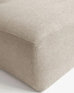Kave Home 2-zitsbank Blok Beige Ecru Chaise Longue Links 240cm