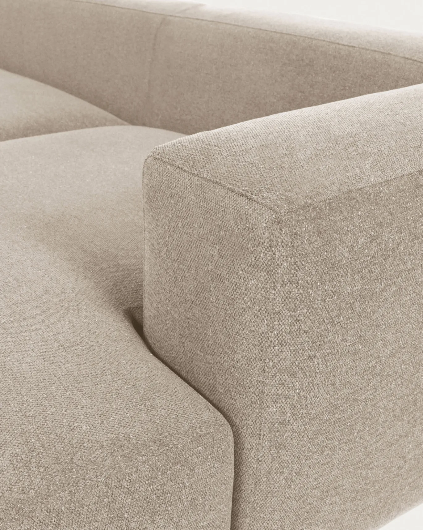 Kave Home 3-zitsbank Blok Beige Ecru Chaise Longue Rechts 300cm
