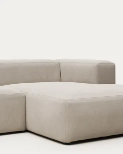 Kave Home 3-zitsbank Blok Beige Ecru Chaise Longue Rechts 300cm