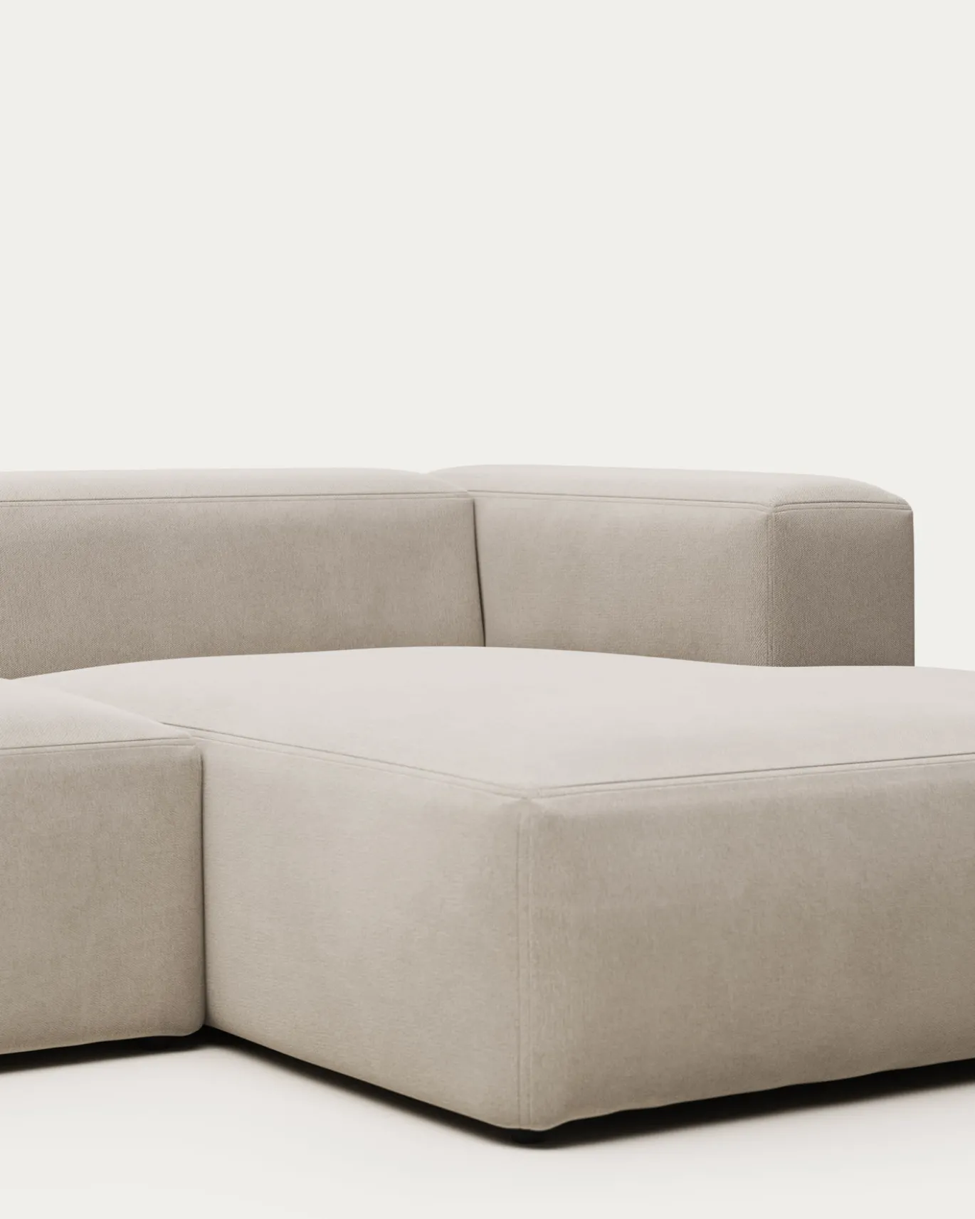 Kave Home 3-zitsbank Blok Beige Ecru Chaise Longue Rechts 300cm